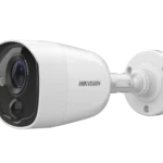 Image showcasing the Hikvision DS-2CE11D0T-PIRLP 2MP PIR Fixed Mini Bullet Camera. This compact bullet-style camera features Passive Infrared (PIR) technology, enabling reliable motion detection and surveillance. With a 2MP resolution, the camera is designed to provide high-quality monitoring in various security settings, making it suitable for scenarios where motion sensing and image clarity are crucial.